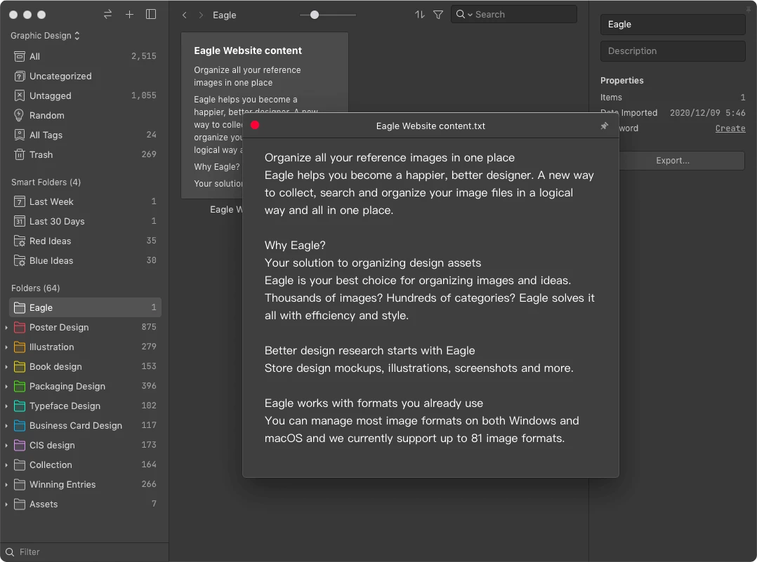 Image from Eagle - Create template